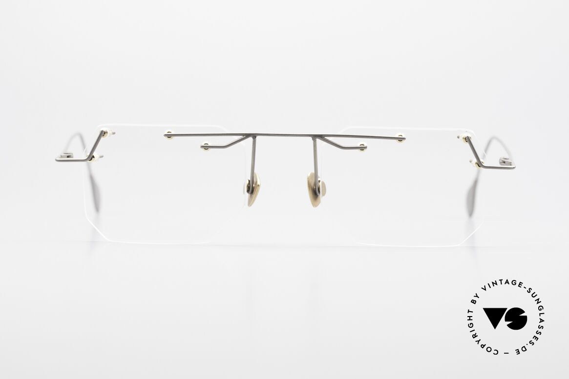 Paul Chiol 09 Kunstvolle Randlosbrille 90er, ein Synonym für anspruchsvolle rahmenlose Brillen, Passend für Herren und Damen