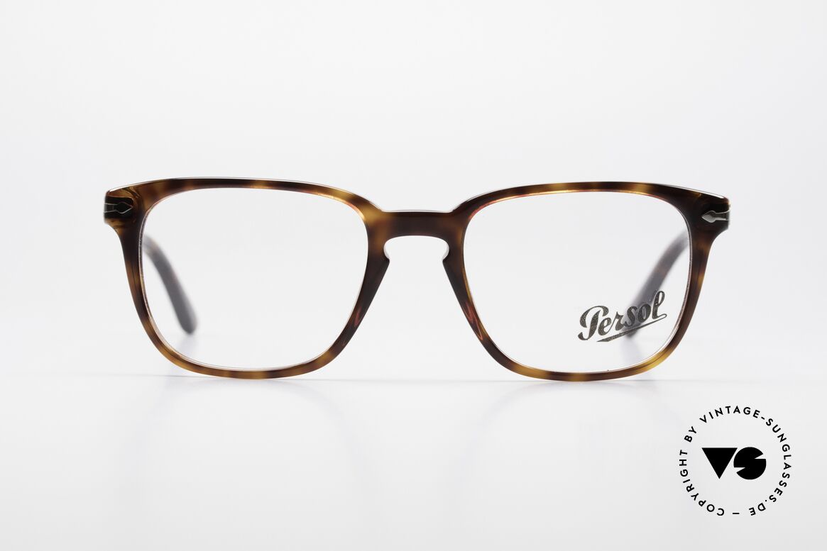 Persol 3117 Unisex Brille Eckig Panto Stil, sehr elegante, PERSOL Brillenfassung aus Italien, Passend für Herren und Damen