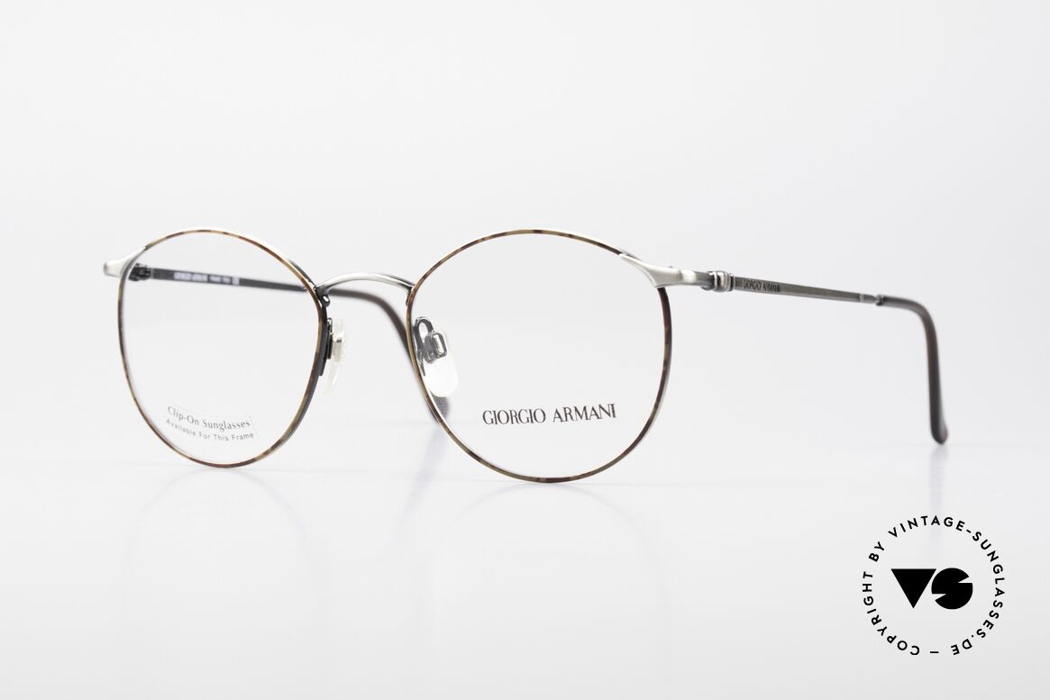 Giorgio Armani 132 Rare Alte 1990er Pantobrille, zeitlose Giorgio Armani Brillenfassung aus den 90ern, Passend für Herren