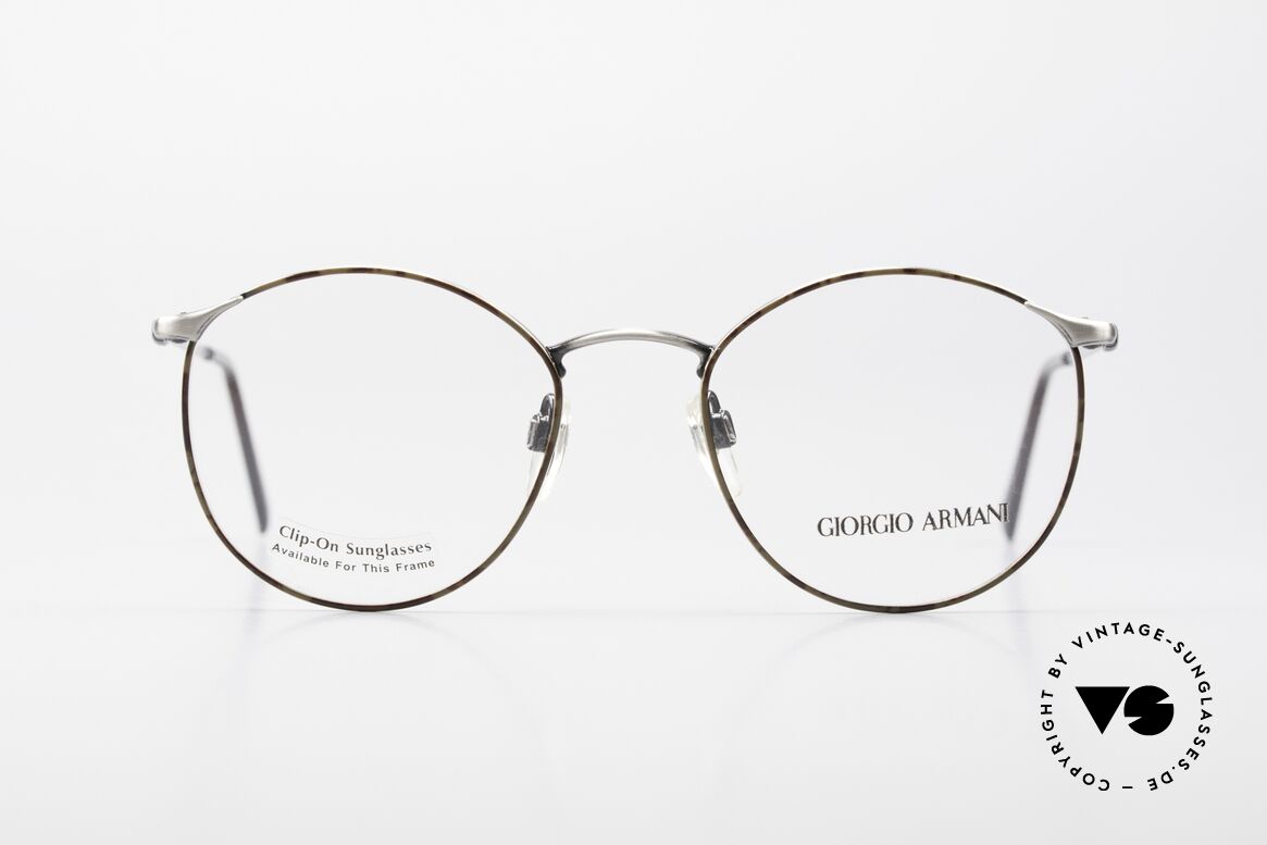 Giorgio Armani 132 Rare Alte 1990er Pantobrille, "klassischer" geht's nicht (weltbekannte Panto-Form), Passend für Herren
