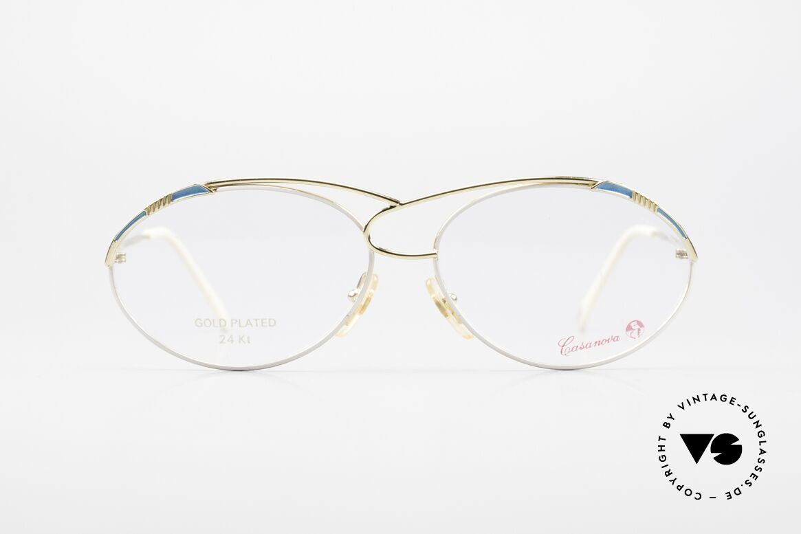 Casanova LC13 24kt Vergoldete Vintage Brille, tolles Zusammenspiel v. Farbe, Form & Funktionalität, Passend für Damen