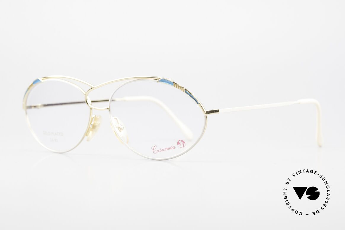 Casanova LC13 24kt Vergoldete Vintage Brille, äußerst hochwertige, 24kt vergoldete vintage Fassung, Passend für Damen