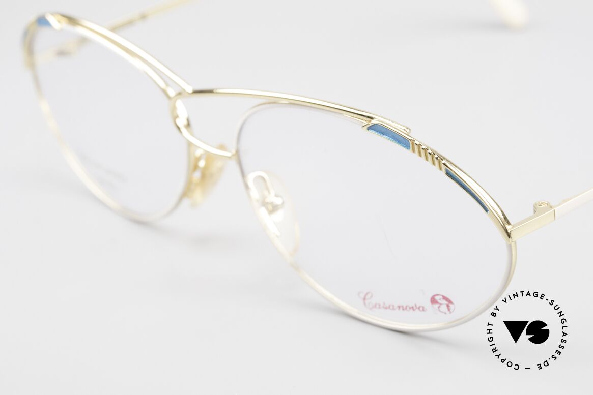 Casanova LC13 24kt Vergoldete Vintage Brille, Rarität & absolutes Sammler-Highlight (Museumsstück), Passend für Damen