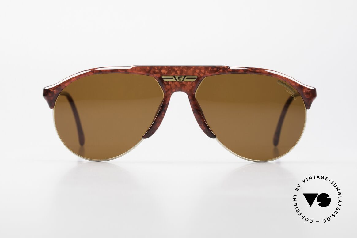 Carrera 5444 Sehr Breite Aviator Brille 90er, langlebiges Optyl-Material (scheint nicht zu altern), Passend für Herren