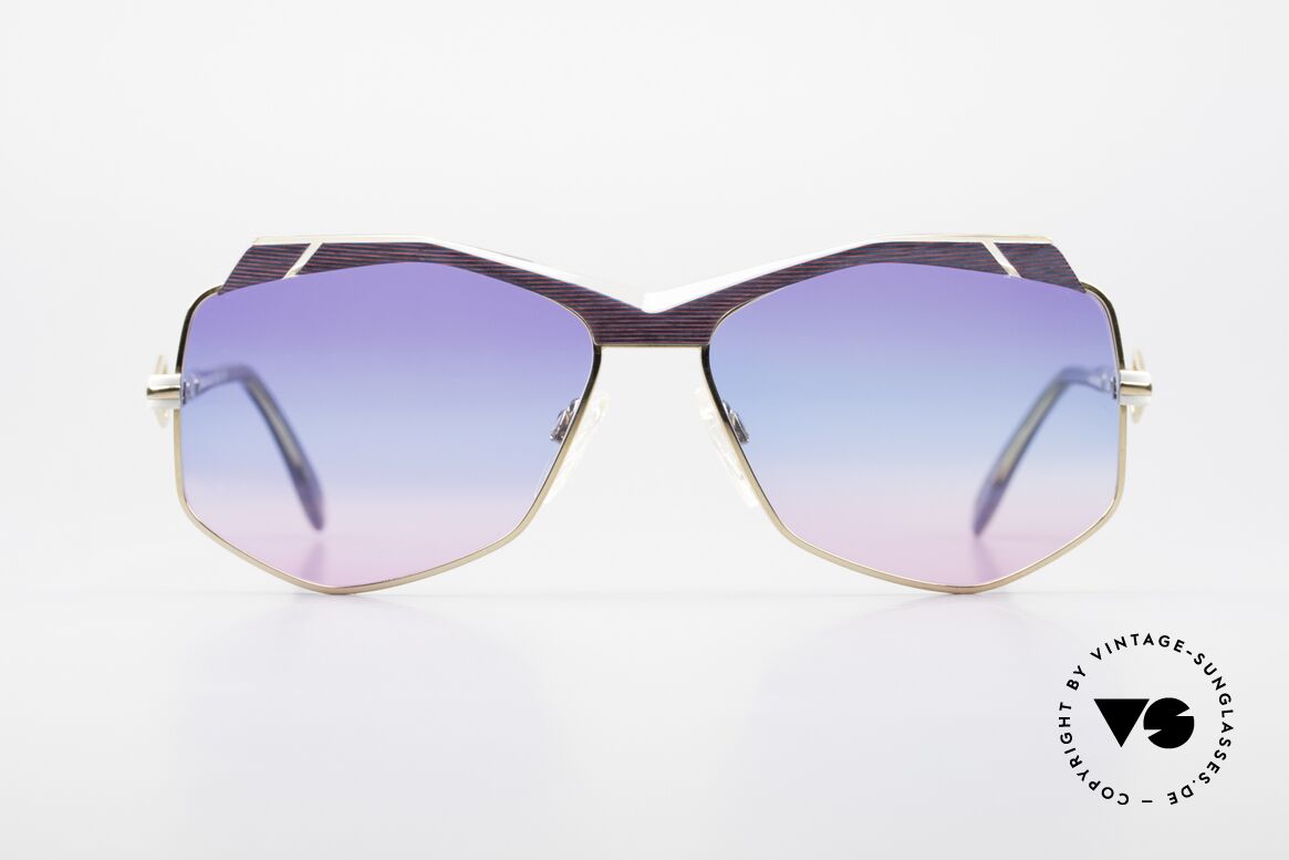 Cazal 230 Bunte Cazal Sonnenbrille 80er, tolle 80er Jahre Cazal Designersonnenbrille, Passend für Damen