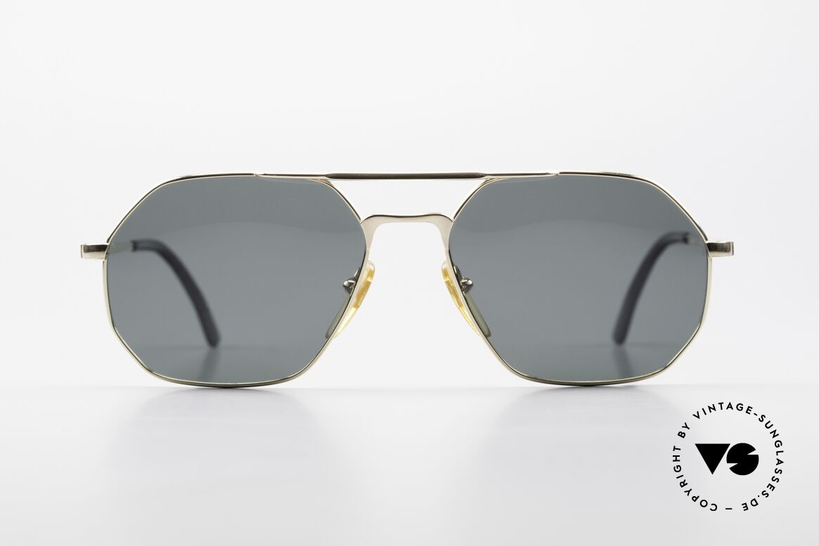 Henry Jullien Flag Walzgold Doublé Polarisierend, alte Henry Jullien Sonnenbrille von 1989. Mod. FLAG, Passend für Herren