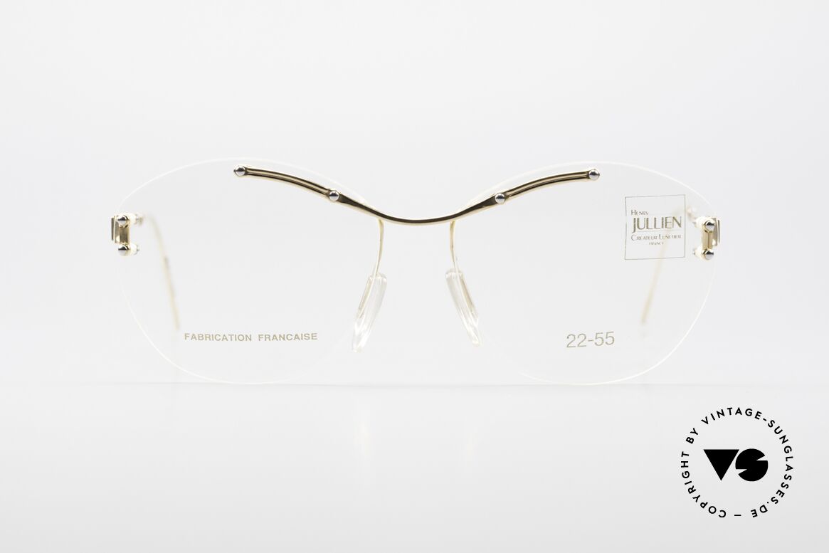 Henry Jullien Melrose 2255 Randlose Vintage Damenbrille, Jullien: Perfektionist in Sachen Gold-Verarbeitung, Passend für Damen