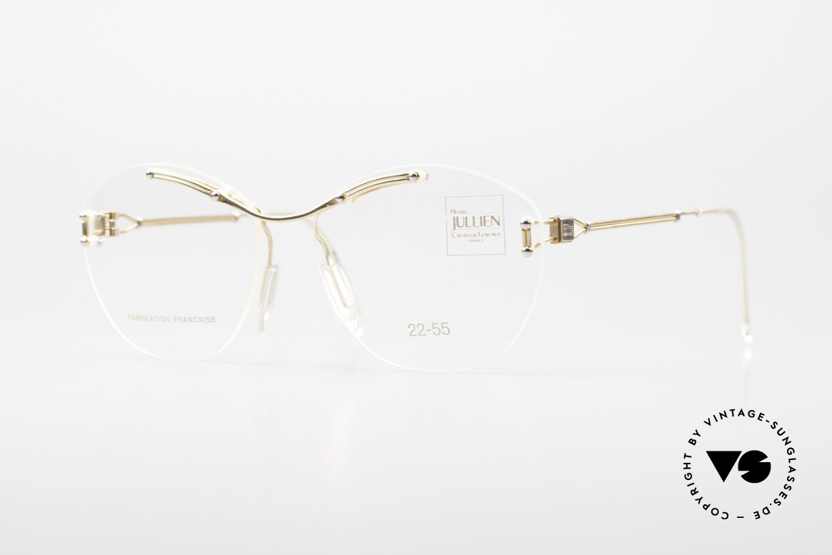 Henry Jullien Melrose 2255 Randlose Vintage Damenbrille, entsprechend edel und kostbar ist die Vergoldung, Passend für Damen