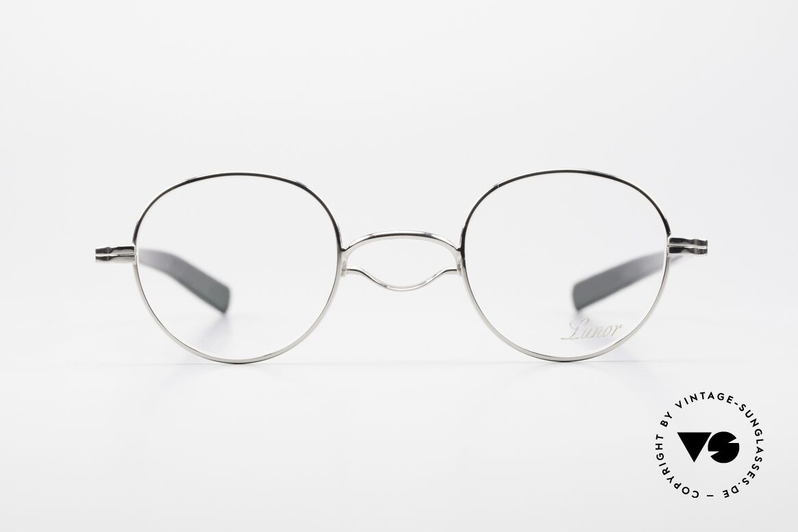 Lunor Swing A 32 Panto Vintage Brille Mit Schwing Steg, Schwenksteg: Hommage an die Brillen von ca. 1900, Passend für Herren und Damen