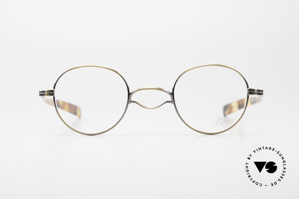 Lunor Swing A 32 Panto Vintage Brille Mit Schaukelsteg, Schwenksteg: Hommage an die Brillen von ca. 1900, Passend für Herren und Damen