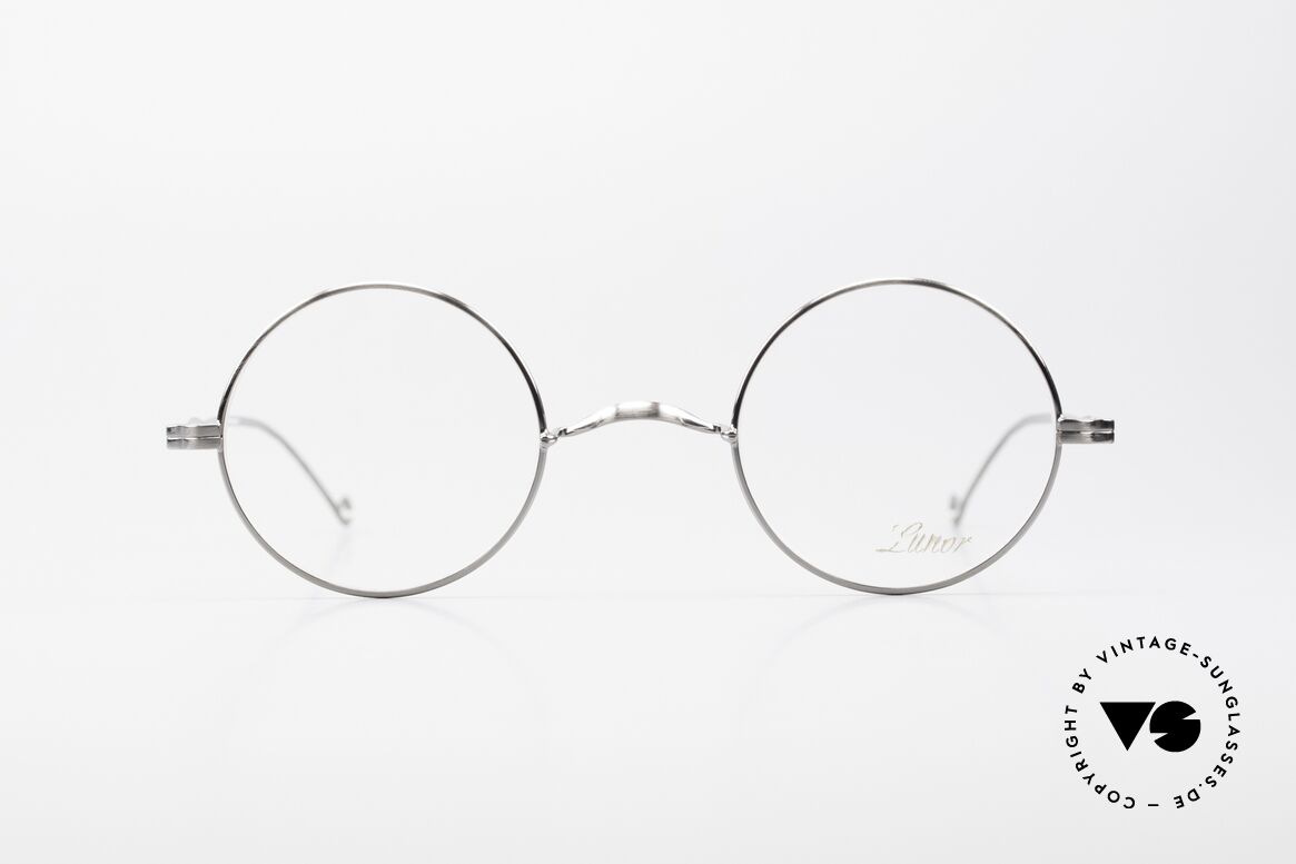 Lunor II 23 Antik Silber Limited Edition, runde Lunor Brille aus der alten "LUNOR II" Serie, Passend für Herren und Damen
