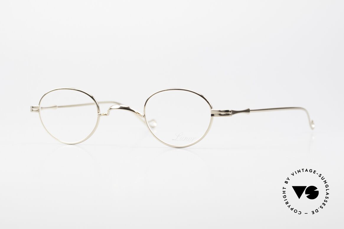 Lunor II 03 Kleine 90er Brille Vergoldet, extra kleine vintage Metallbrille der LUNOR II Serie, Passend für Herren und Damen