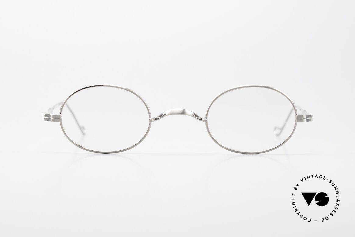 Lunor II 10 Ovale Metallbrille Antik Silber, ovale vintage Brille der Lunor II Serie, Metallfassung, Passend für Herren und Damen Lunor II 10 Ovale Metallbrille Antik Silber, ovale vintage Brille der Lunor II Serie, Metallfassung, Passend für Herren und Damen