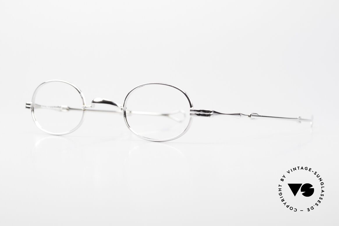 Lunor I 08 Telescopic Vintage Brille Platin Plattiert, Brillendesign in Anlehnung an frühere Jahrhunderte, Passend für Herren und Damen