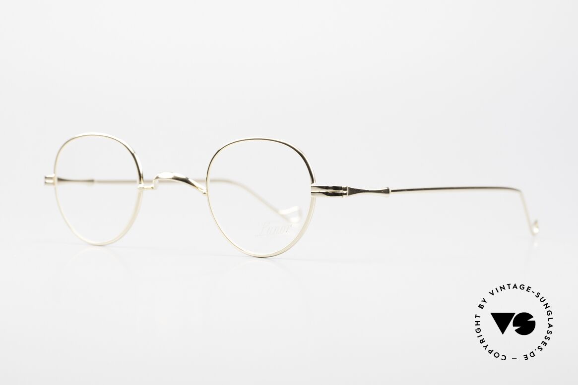 Lunor II 15 Alte Panto Brille Gold Plated, Fassung in Größe 39/26; für große Stärken geeignet, Passend für Herren und Damen