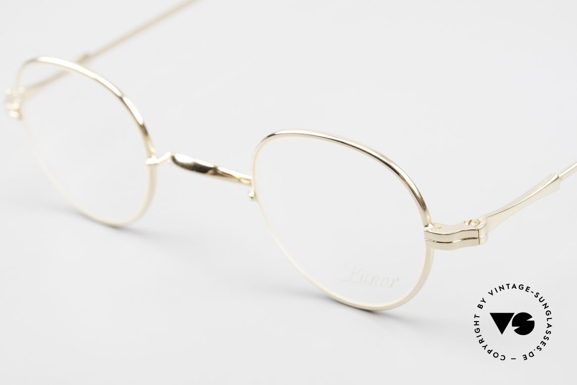 Lunor II 15 Alte Panto Brille Gold Plated, Brillen-Design in Anlehnung an frühere Jahrhunderte, Passend für Herren und Damen