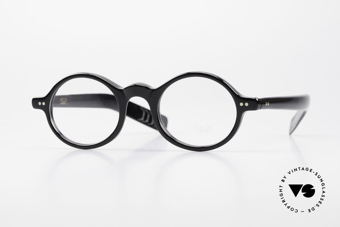 Lunor A52 Ovale Brille Schwarzes Acetat, LUNOR Brille, Modell 52 aus der Acetat-Kollektion, Passend für Herren und Damen