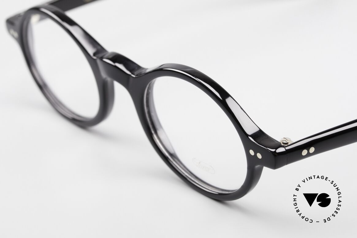 Lunor A52 Ovale Brille Schwarzes Acetat, 100% made in Germany, handpoliert, ein Klassiker!, Passend für Herren und Damen