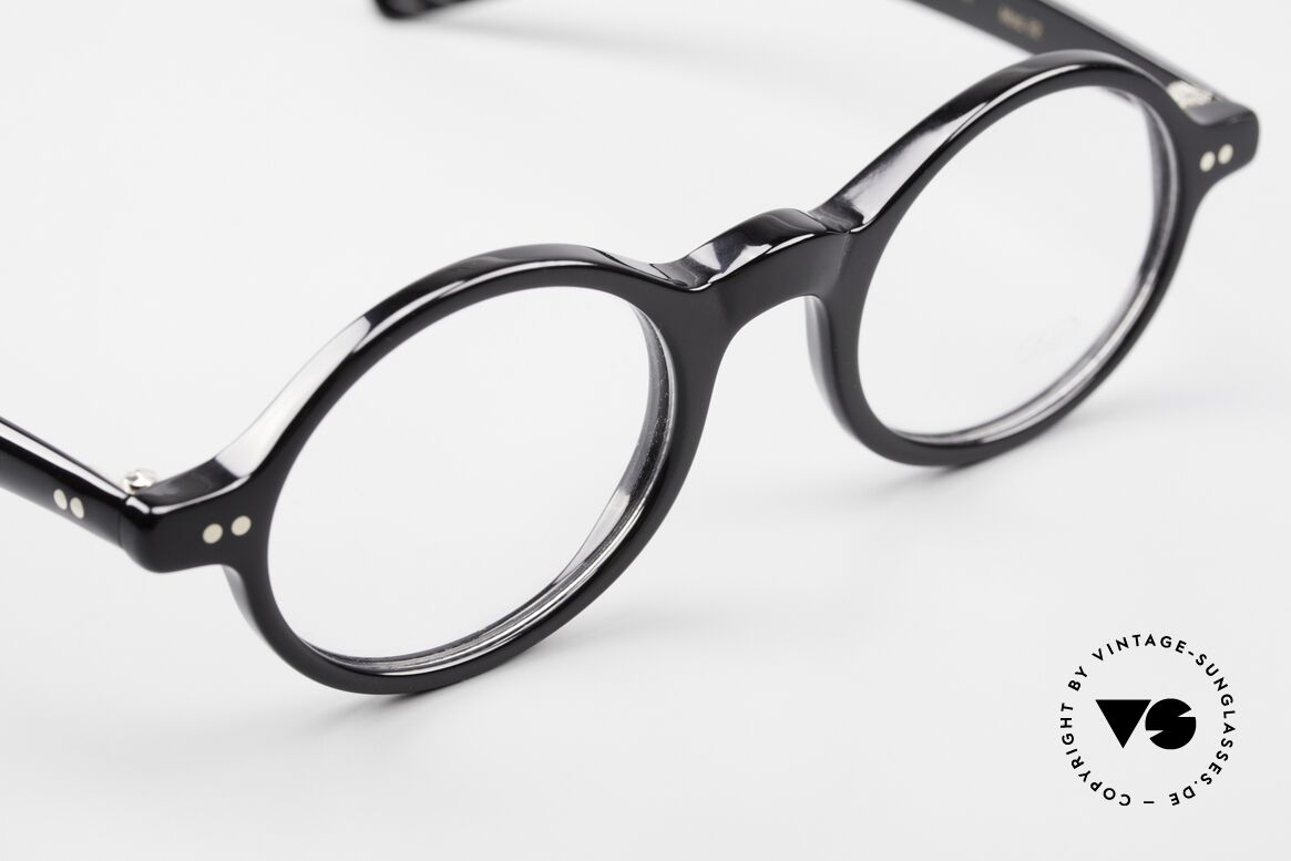 Lunor A52 Ovale Brille Schwarzes Acetat, ungetragen (wie alle unsere schönen LUNOR Brillen), Passend für Herren und Damen