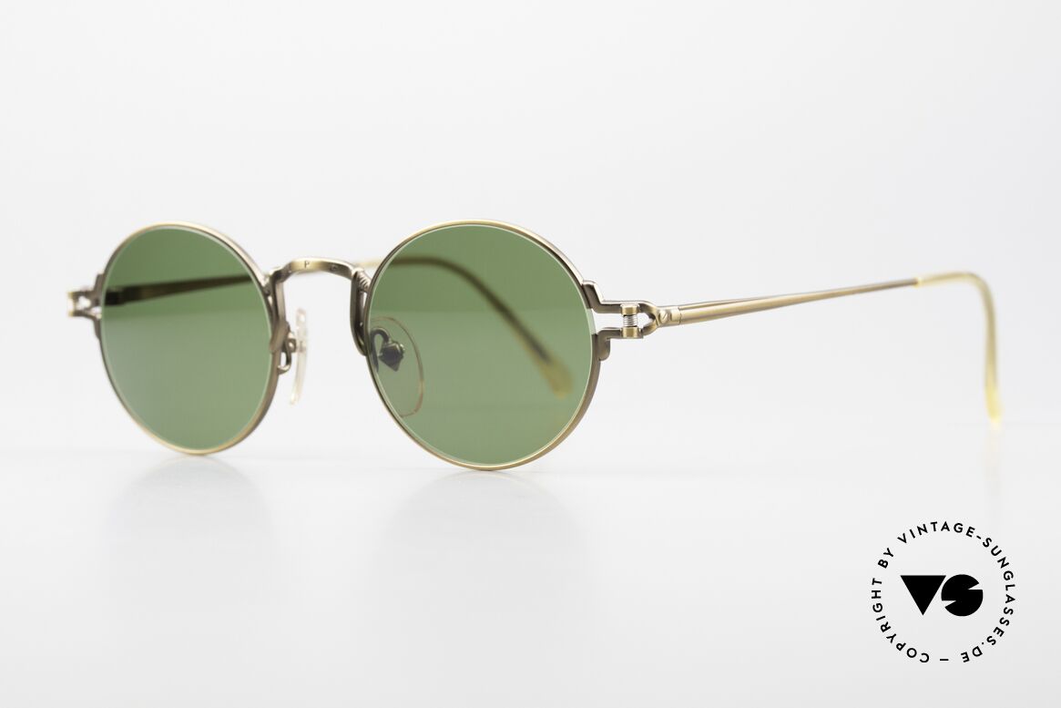 Jean Paul Gaultier 55-3171 Runde 90er JPG Sonnenbrille, dennoch mit vielen Rahmendetails (typisch Gaultier), Passend für Herren und Damen