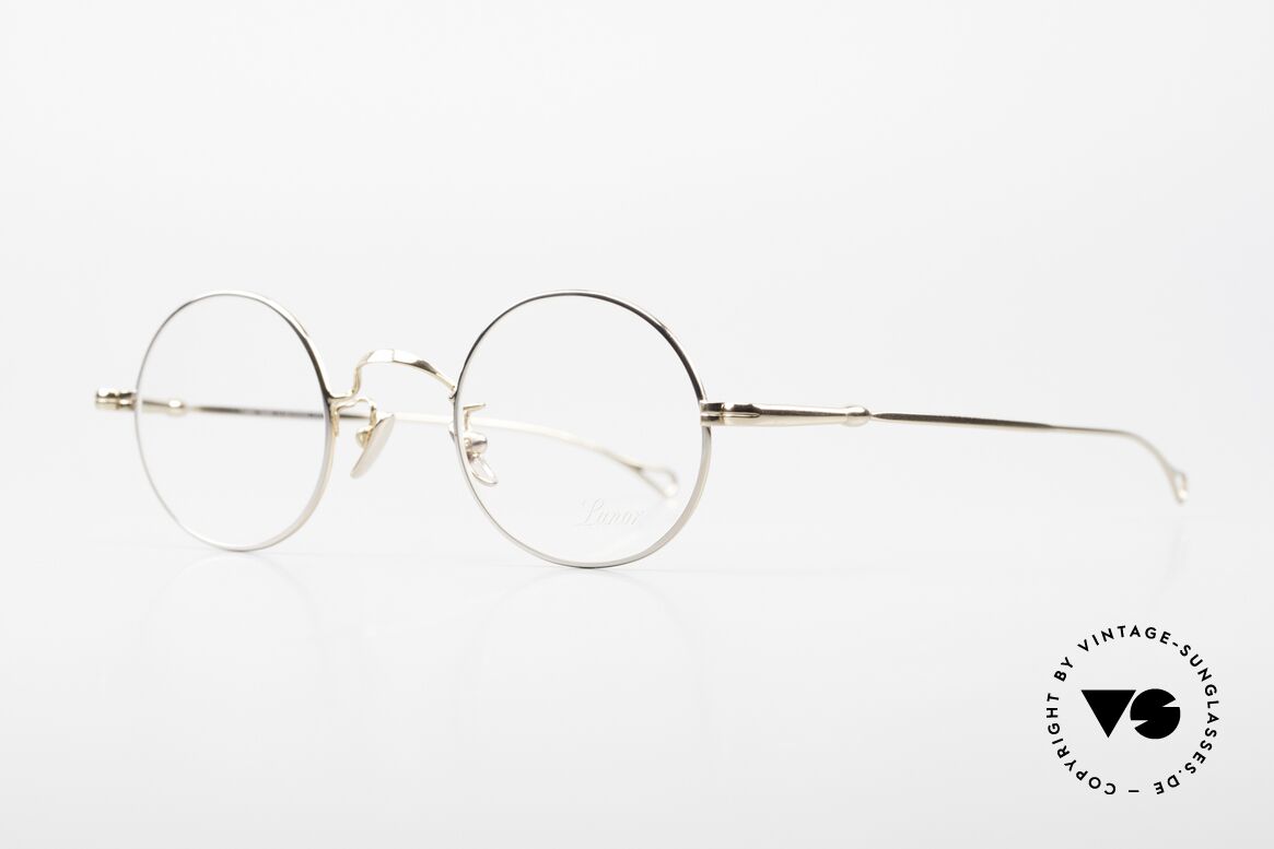 Lunor V 110 Runde Lunor Brille Bicolor, ohne große Logos; stattdessen mit zeitloser Eleganz, Passend für Herren und Damen