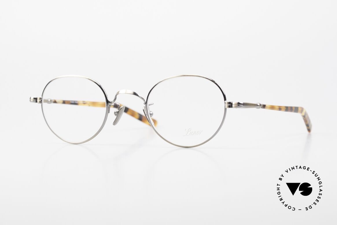 Lunor VA 108 Panto Brille Antik Gold, alte LUNOR Brille aus der 2012er Brillenkollektion, Passend für Herren und Damen
