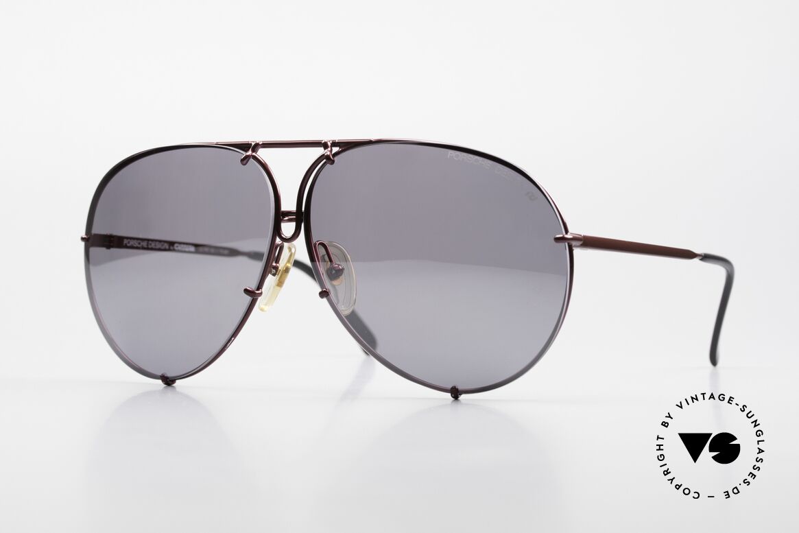 Porsche 5623 Sammlerbrille 80er Einzelstück, ungetragenes Modell in weinrot-metallic + orig. Etui, Passend für Herren und Damen