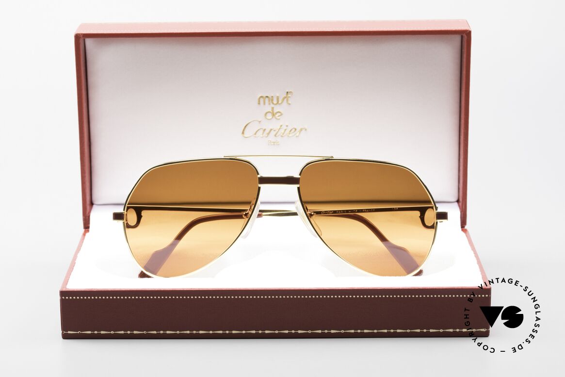 Cartier Vendome Laque - S Rare 80er Luxus Sonnenbrille, KEINE Retrobrille, sondern ein altes vintage ORIGINAL, Passend für Herren und Damen