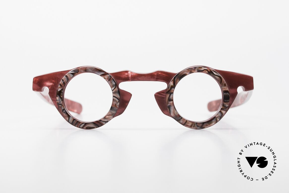 Vidocq Les Halles Runde Vintage Brille 1980er, spektakuläres VIDOCQ Brillen-Design der 1980er Jahre, Passend für Damen