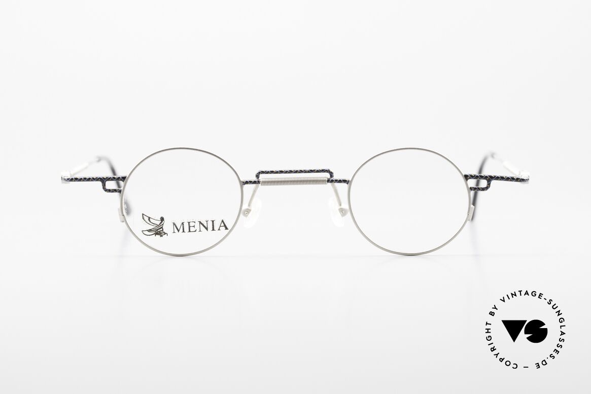 Menia 4012 Runde 90er Brille Bauhaus Stil, VINTAGE 90er Designer-Brillenfassung von MENIA, Passend für Herren und Damen