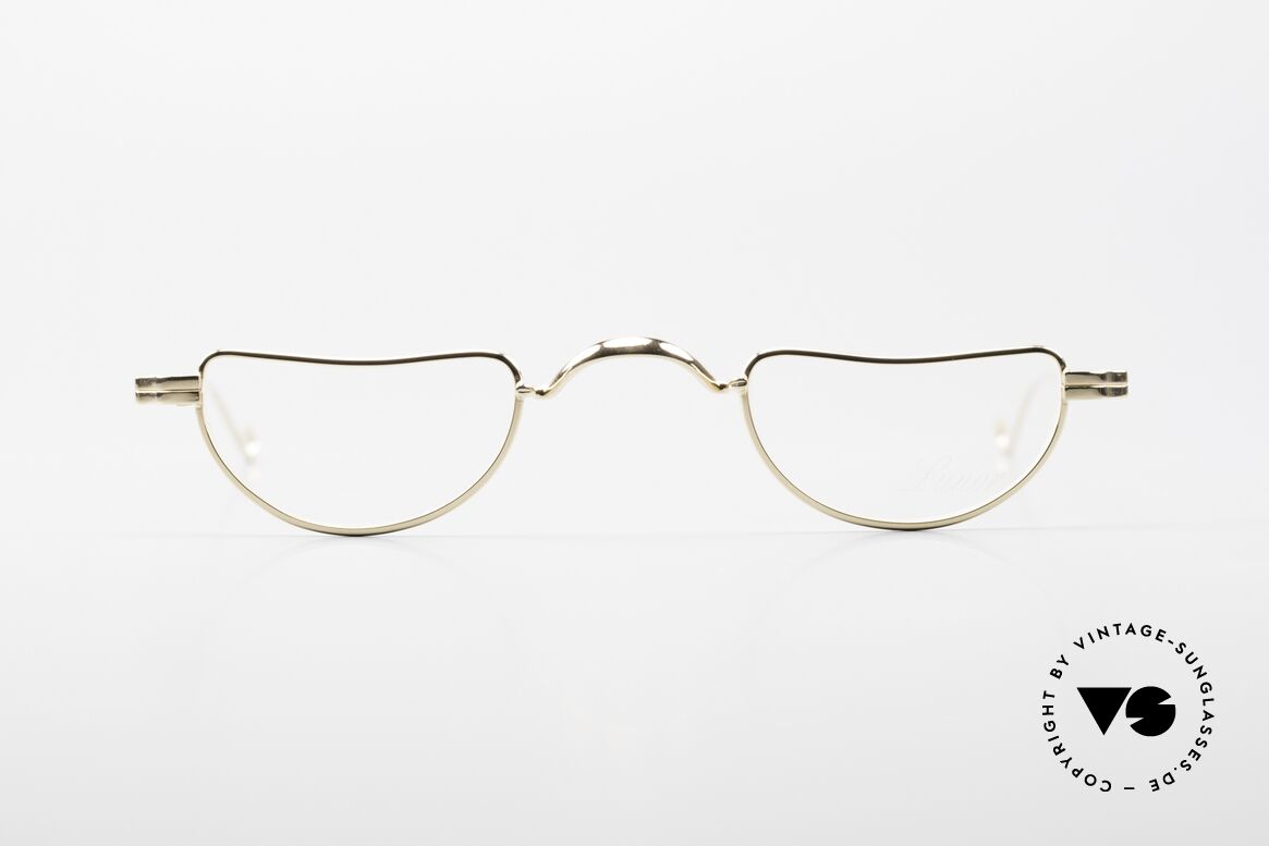 Lunor II 07 Unisex Lesebrille Vergoldet, LUNOR Halbbrillenfassung mit anatomischem Steg, Passend für Herren und Damen