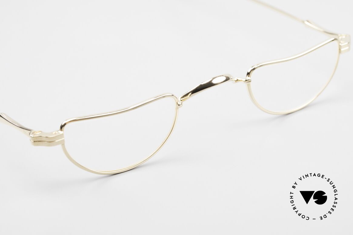 Lunor II 07 Unisex Lesebrille Vergoldet, Brillendesign in Anlehnung an frühere Jahrhunderte, Passend für Herren und Damen