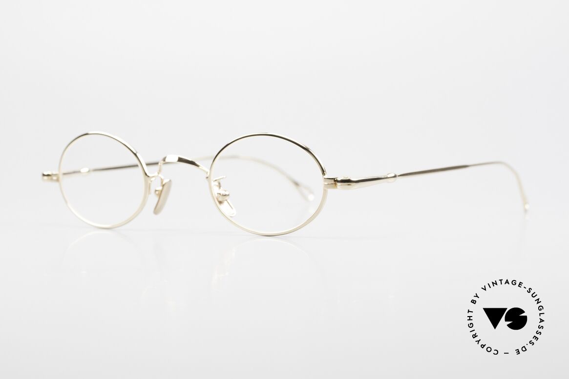 Lunor V 101 Kleine Ovale Brille Vergoldet, Original der 1990er/2000er in altbekannter Qualität, Passend für Herren und Damen