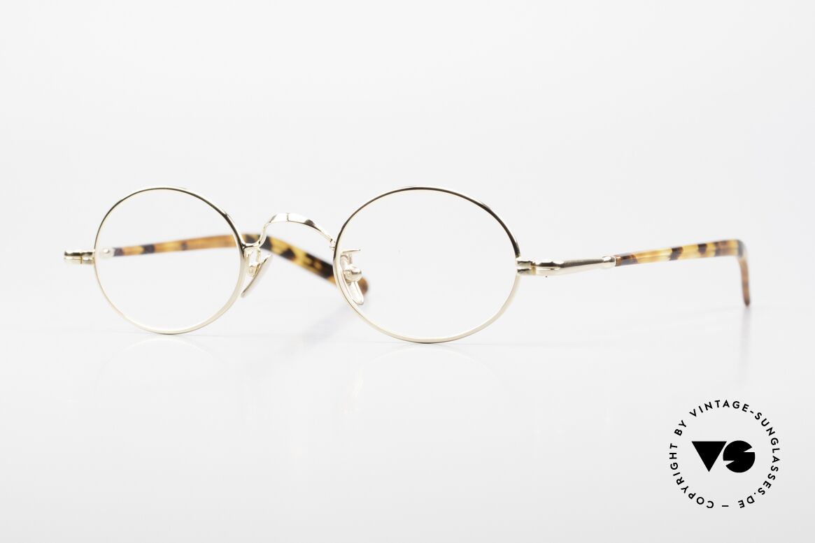 Lunor VA 100 Ovale Lunor Brille Vergoldet, alte LUNOR Brille, Modell VA 100, Gr. 43/24, 140, Passend für Herren und Damen