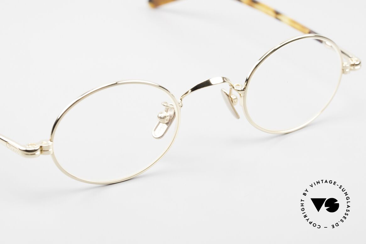 Lunor VA 100 Ovale Lunor Brille Vergoldet, eine ovale Fassung mit Nasenpads aus reinem Titan, Passend für Herren und Damen