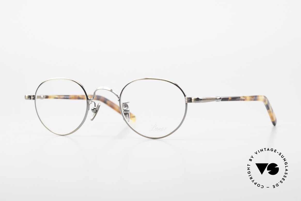 Lunor VA 107 Panto Stil Brille Antik Gold, alte LUNOR Brille in Größe 43/24 und ANTIK GOLD, Passend für Herren und Damen