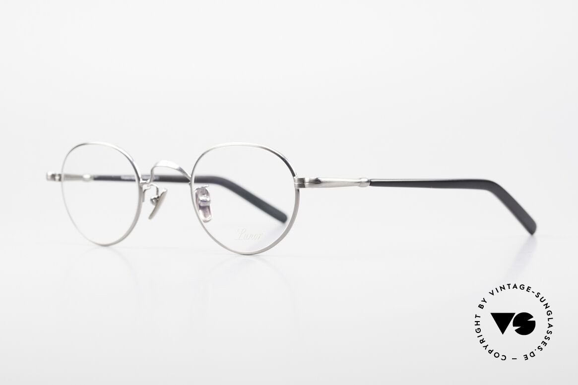 Lunor VA 107 Panto Stil Brille Antik Silber, ohne große Logos; stattdessen mit zeitloser Eleganz, Passend für Herren und Damen