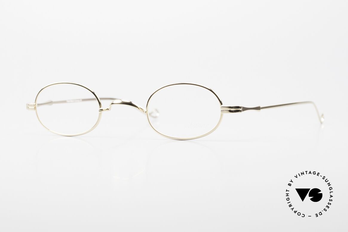 Lunor II 08 Kleine Ovale Brille Vergoldet, alte, ovale Lunor Brille aus den späten 90er Jahren, Passend für Herren und Damen
