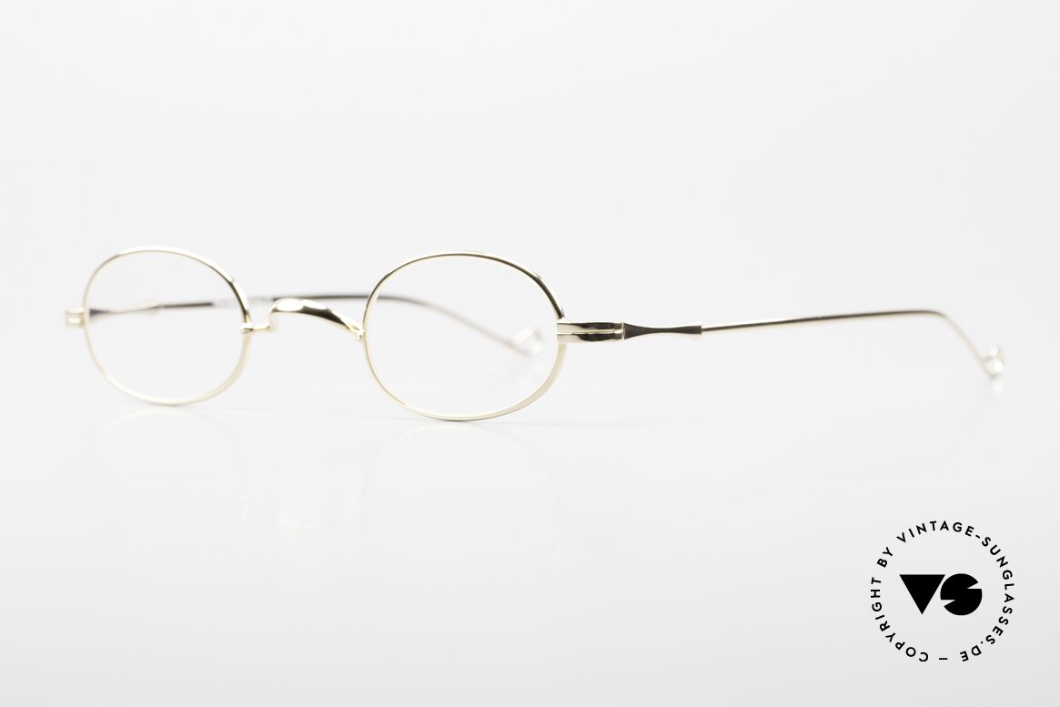 Lunor II 08 Kleine Ovale Brille Vergoldet, Brillendesign in Anlehnung an frühere Jahrhunderte, Passend für Herren und Damen