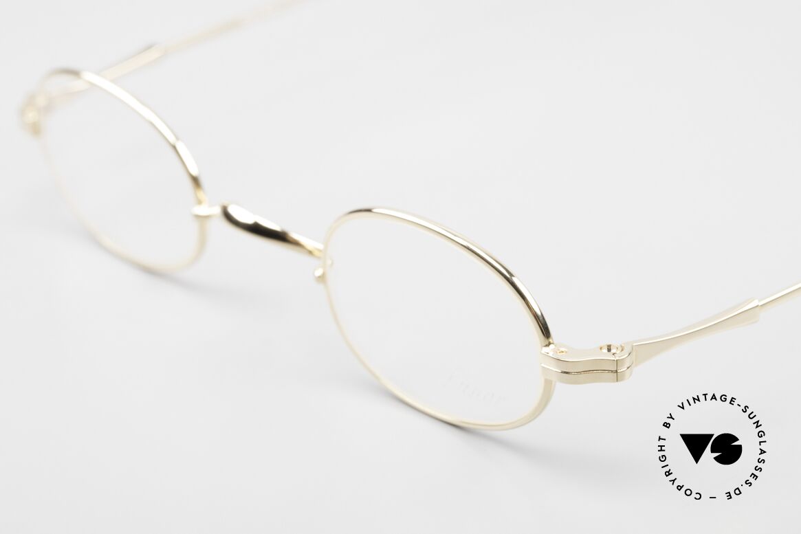 Lunor II 08 Kleine Ovale Brille Vergoldet, Lunor "II 08", Größe 40/26 mit anatomischen Bügeln, Passend für Herren und Damen