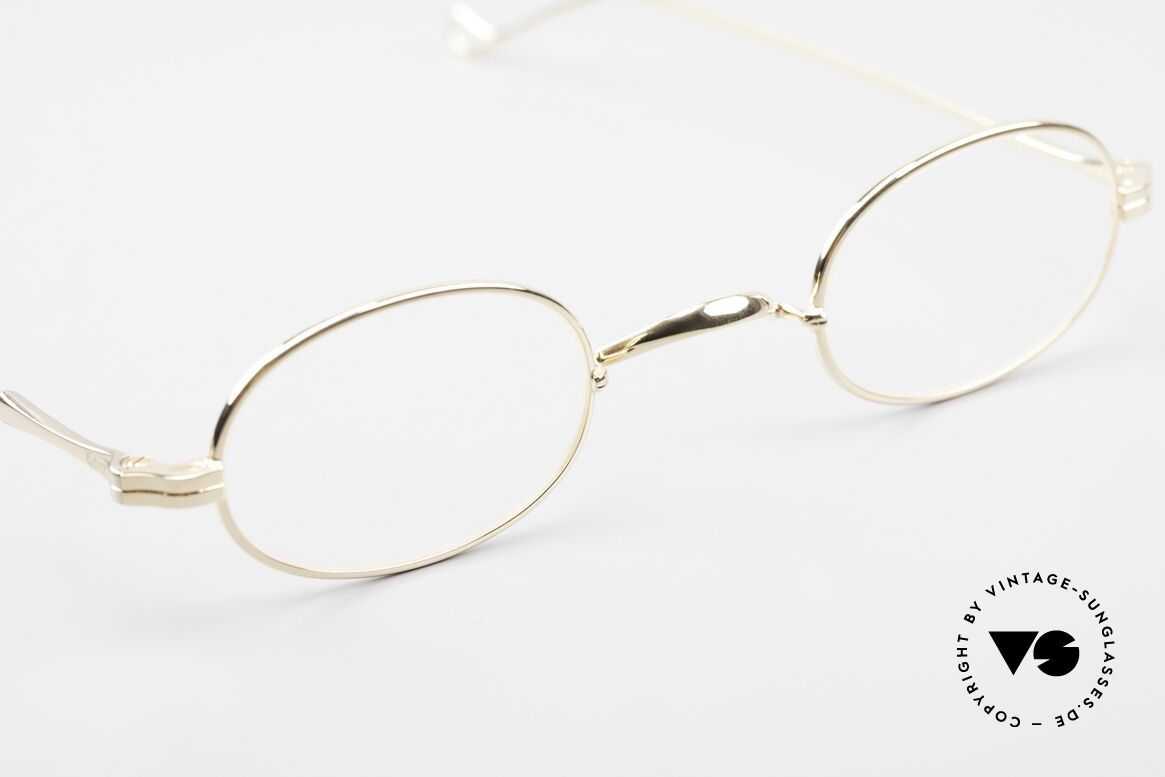 Lunor II 08 Kleine Ovale Brille Vergoldet, ein ca. 25 Jahre altes, ungetragenes LUNOR Original!, Passend für Herren und Damen