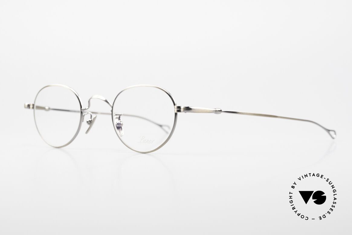 Lunor V 107 Runde Panto Brille Antik Gold, ohne große Logos; stattdessen mit zeitloser Eleganz, Passend für Herren und Damen