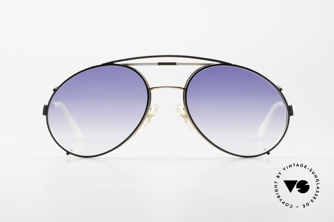 Bugatti 64319 80er Sonnenbrille Sonnenclip, klassische 80er Bugatti vintage Herren-Sonnenbrille, Passend für Herren