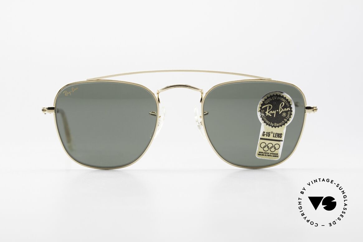 Ray Ban Classic Style V Brace Klassische Sonnenbrille B&L, basierend auf Bausch&Lomb Modellen der 20er Jahre, Passend für Herren und Damen