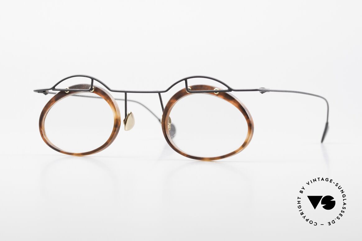 Paul Chiol 06 Kunstvolle Designerbrille 90er, vintage Paul Chiol Designer-Brille der frühen 90er, Passend für Herren und Damen