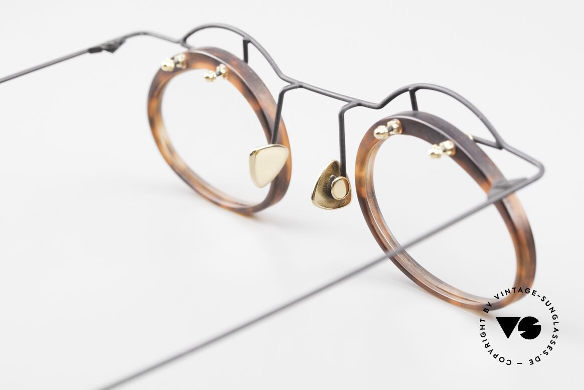 Paul Chiol 06 Kunstvolle Designerbrille 90er, Größe: small, Passend für Herren und Damen
