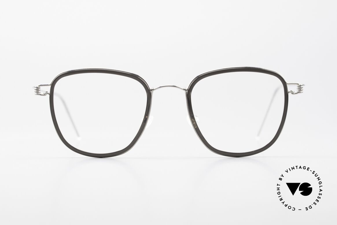 Lindberg Simon Air Titan Rim Titan Brille mit Azetat Inlay, Modell Simon in Größe 47-20, Bügellänge 145, Farbe P10, Passend für Herren