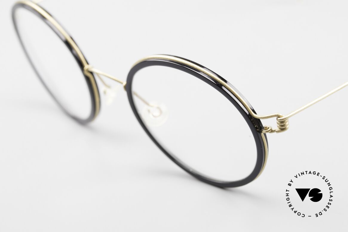 Lindberg Cameron 46 Air Titan Rim Runde Titanbrille Azetat Inlay, vielfach ausgezeichnet hinsichtlich Qualität und Design, Passend für Herren und Damen