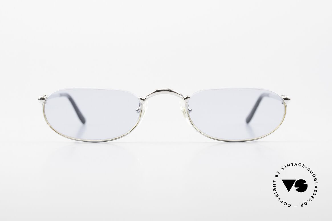 Cartier Demi Lune 2000 Ovale Luxus Lesebrille Platin, ovale vintage CARTIER Lesebrille in Größe 51/23, Passend für Herren und Damen