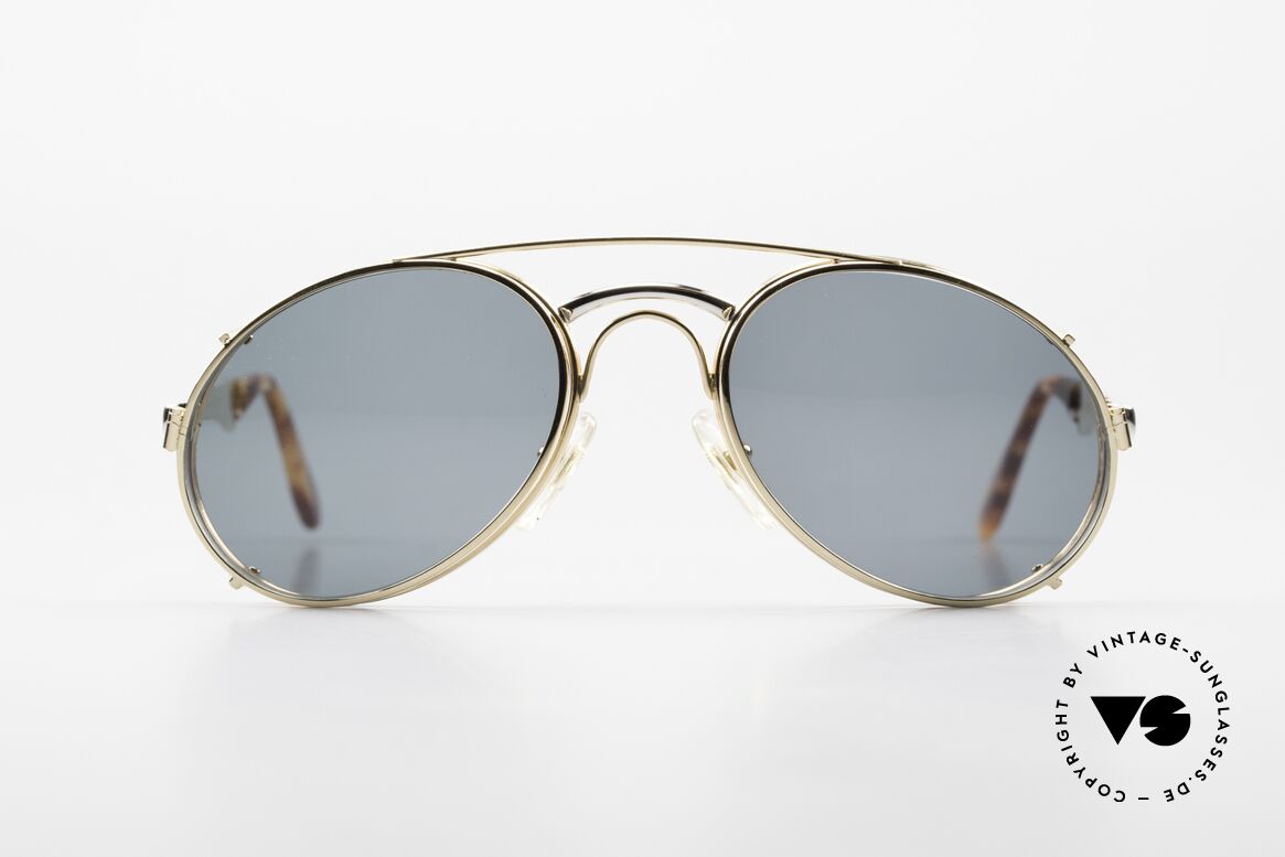 Bugatti 11948 Luxus Herrenbrille Mit Clip On, 80er vintage Herren-Brillenfassung in Gr. 52/20, Passend für Herren